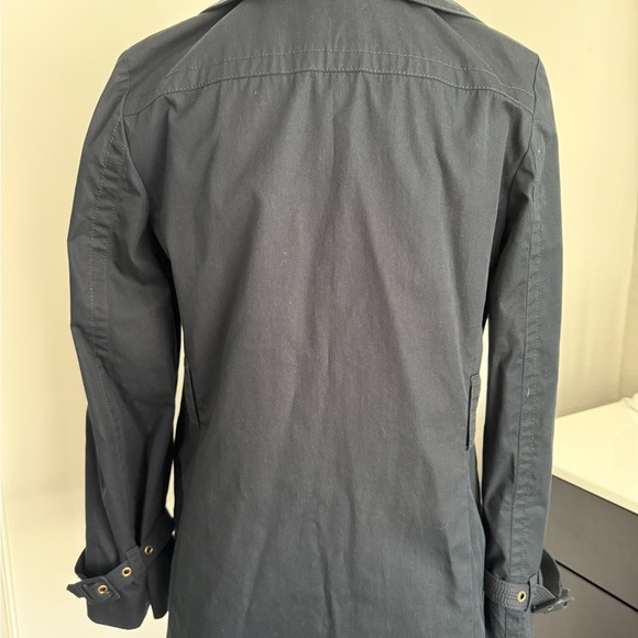 J. Crew Dark Blue Trench Coat with Wooden Buttons - dark blue - Picture 2 of 6